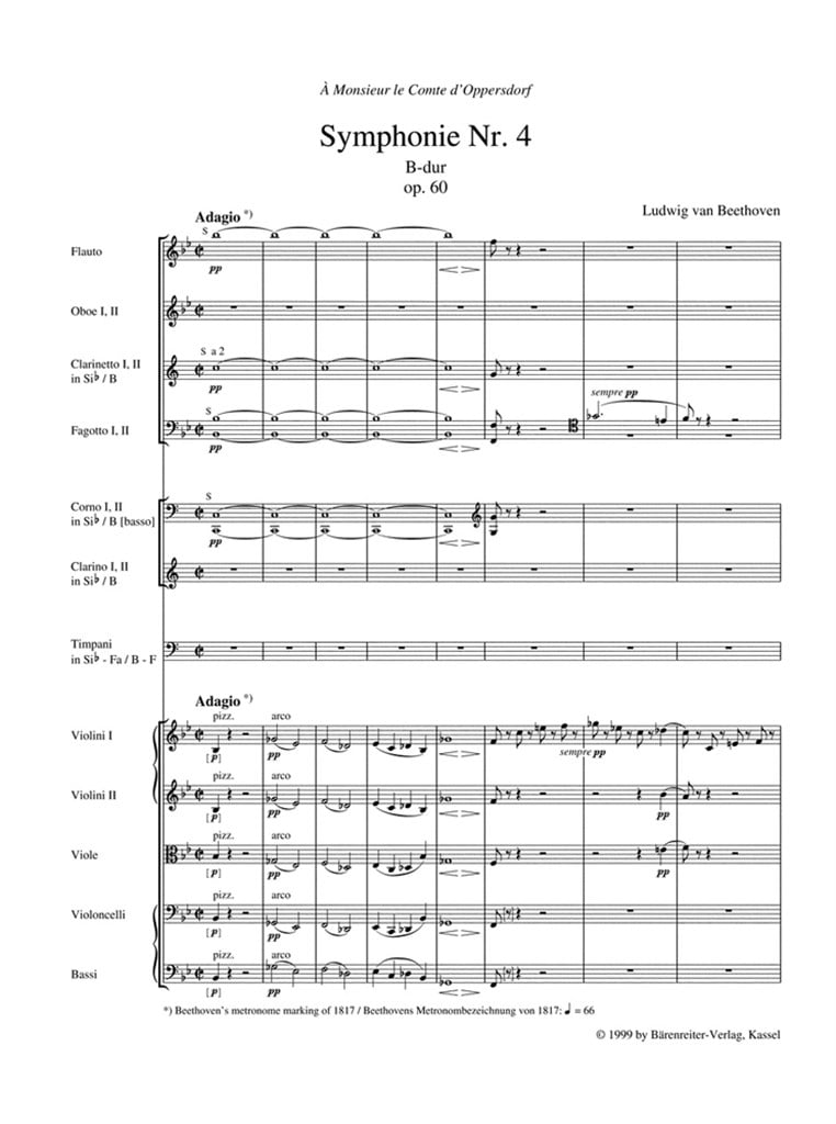 Symphony in Bb major No. 4 op. 60